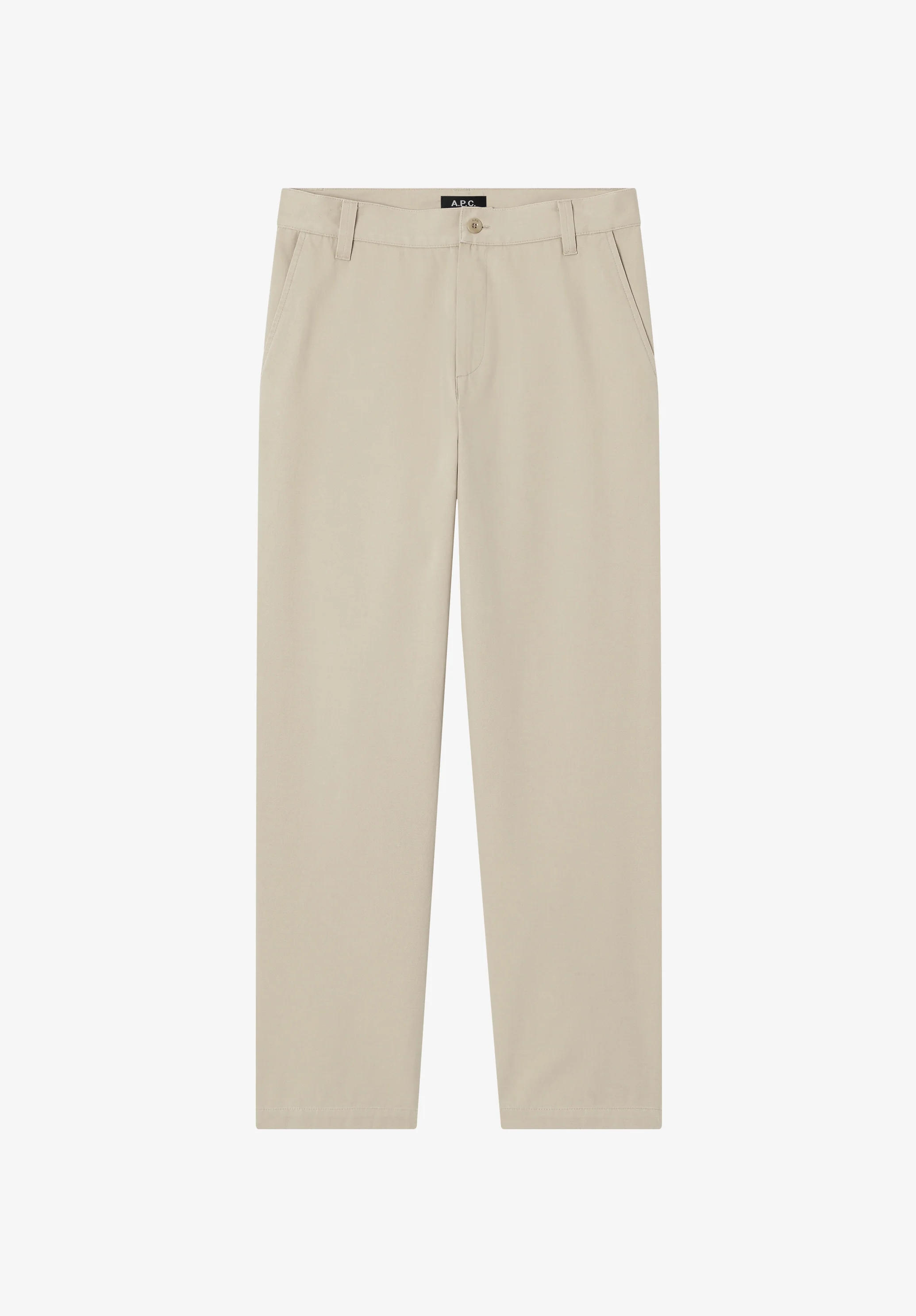 Chino droit ajusté en gabardine - Beige