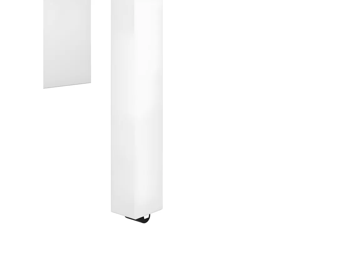Console bureau extensible Blanc/Chêne clair - NIAL - L 99 x l 36 x H 88 cm