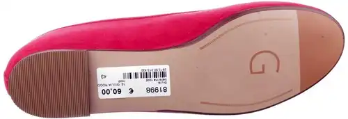 12. GIULIA ROOD - maat 42 ballerina rood - maat 42 Calandschoen