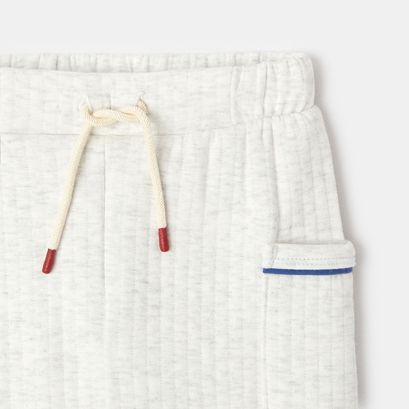 Pantalon de jogging en molleton côtelé blanc bébé garçon Absorba