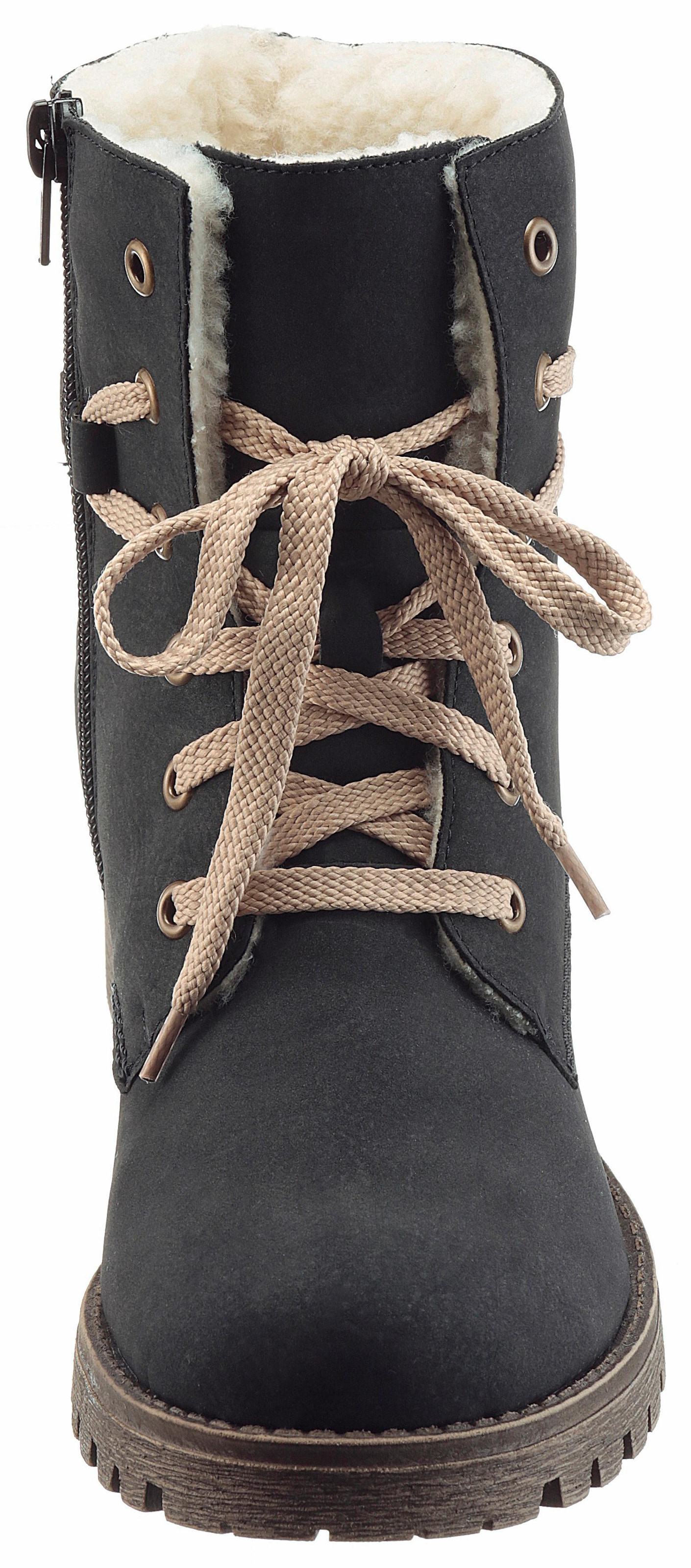 Rieker Winterboots  , Winterboots, Warmfutter, mit schaftumspielender Schnürung