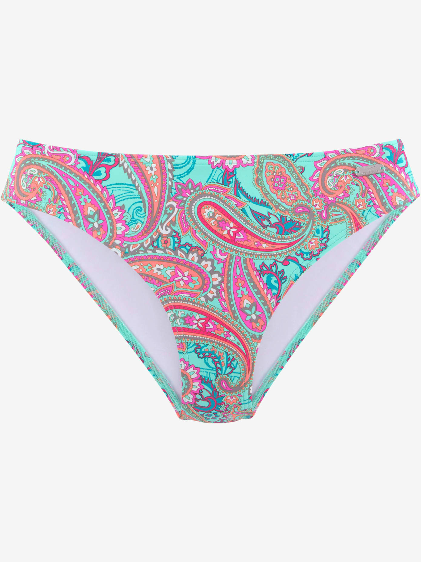 Bas de maillot de bain imprimé, effet de couleur différent pour chaque pièce