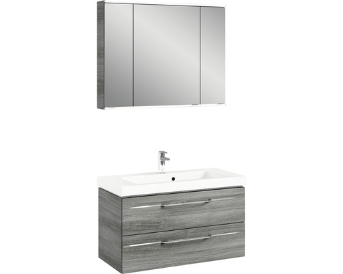 Pelipal Sunline 108-90 badkamermeubelset, grafietstructuur, horizontaal