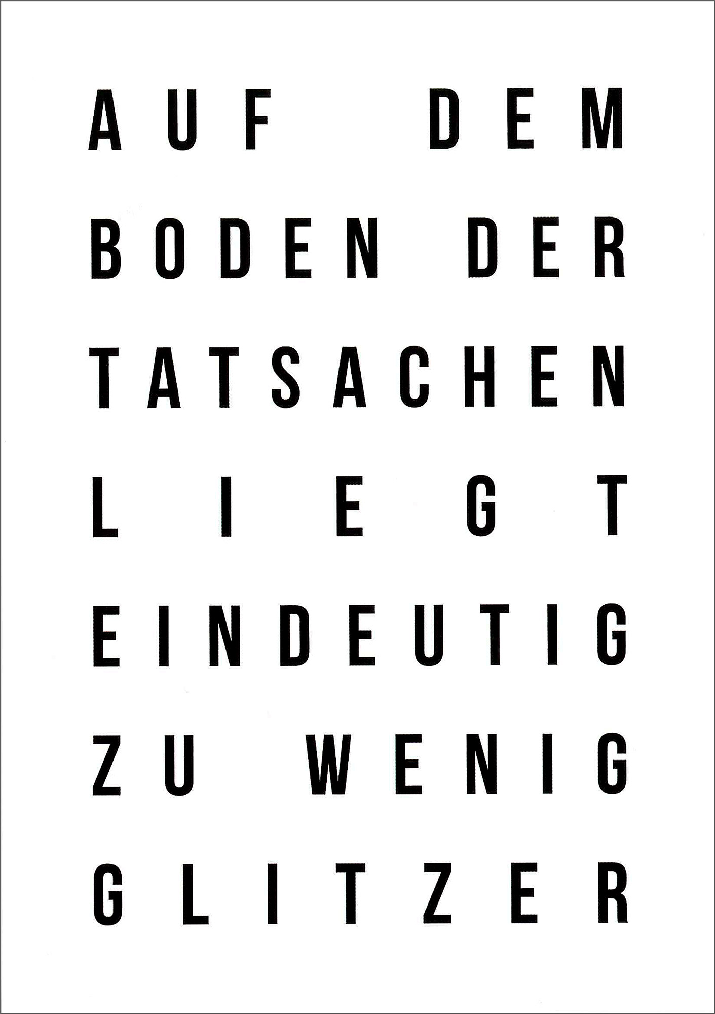 Postkarte 'Zu wenig Glitzer' günstig bestellen