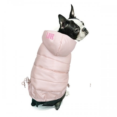 Casaco rosa para cachorro Chic & Love