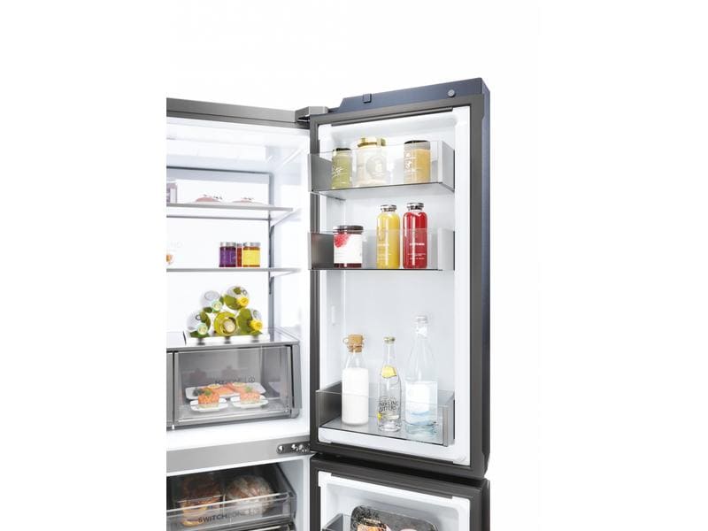Haier Foodcenter HCR7918EIMB Schwarz Side by Side Kühlgerät