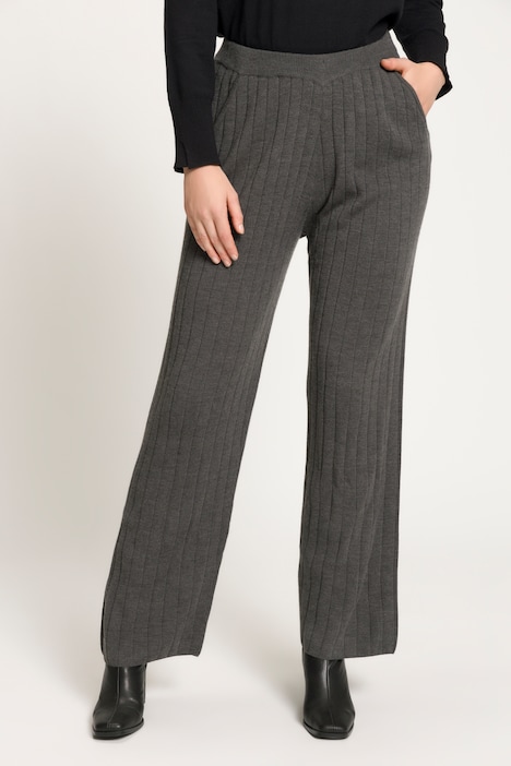 Strickhose, Rippstrick, weites Bein, Elastikbund