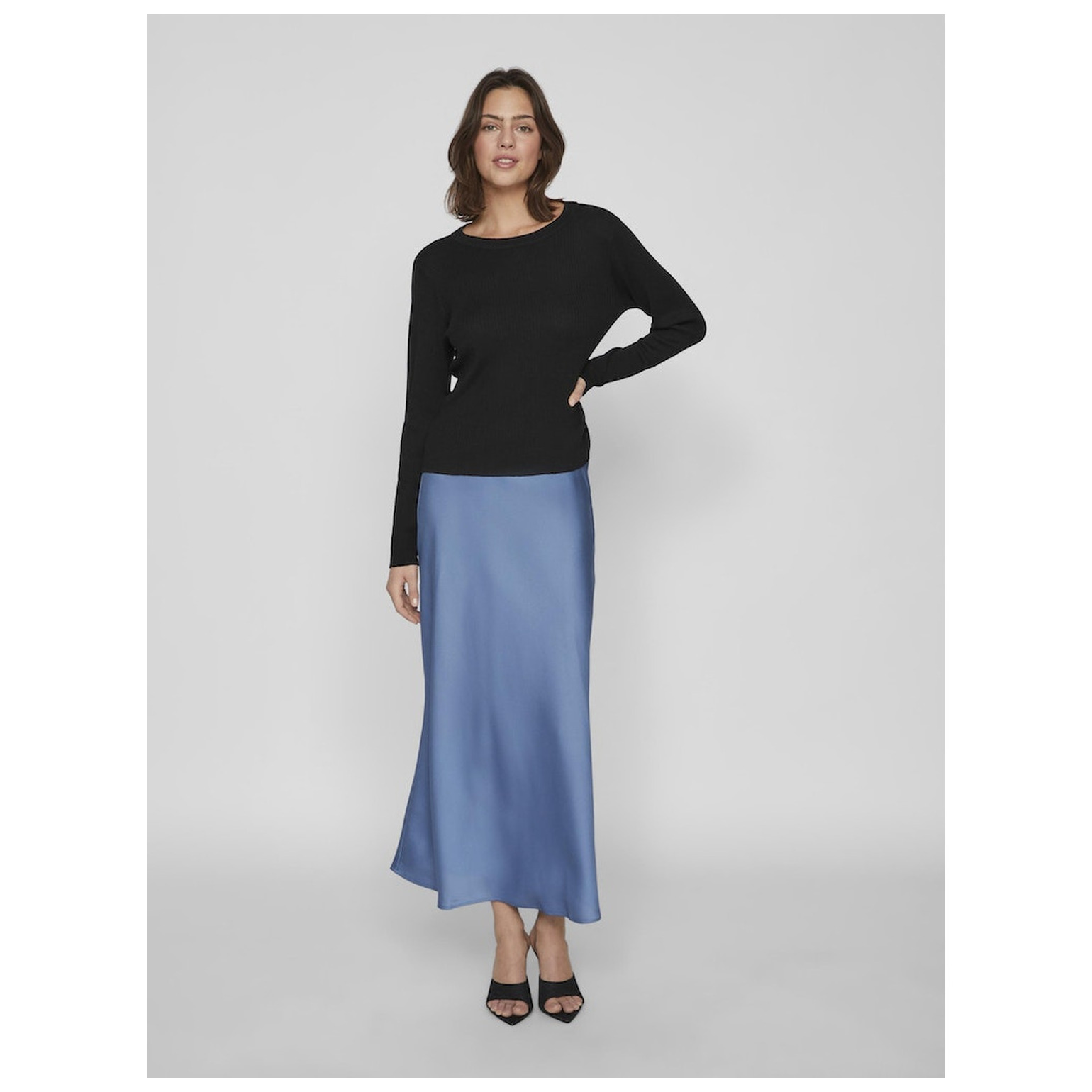 Vila VIABELLA RIB L/S KNIT TOP - NO