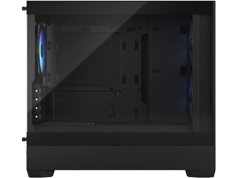 Fractal Design PC-Gehäuse Pop Mini Air RGB TG Schwarz Eleganter Gaming-Mini-Tower mit Sichtfenster und RGB-Beleuchtung