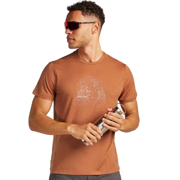 T-shirt randonnée ICEBREAKER M MERINO 150 TECH LITE III SS TEE DUSTY CLAY