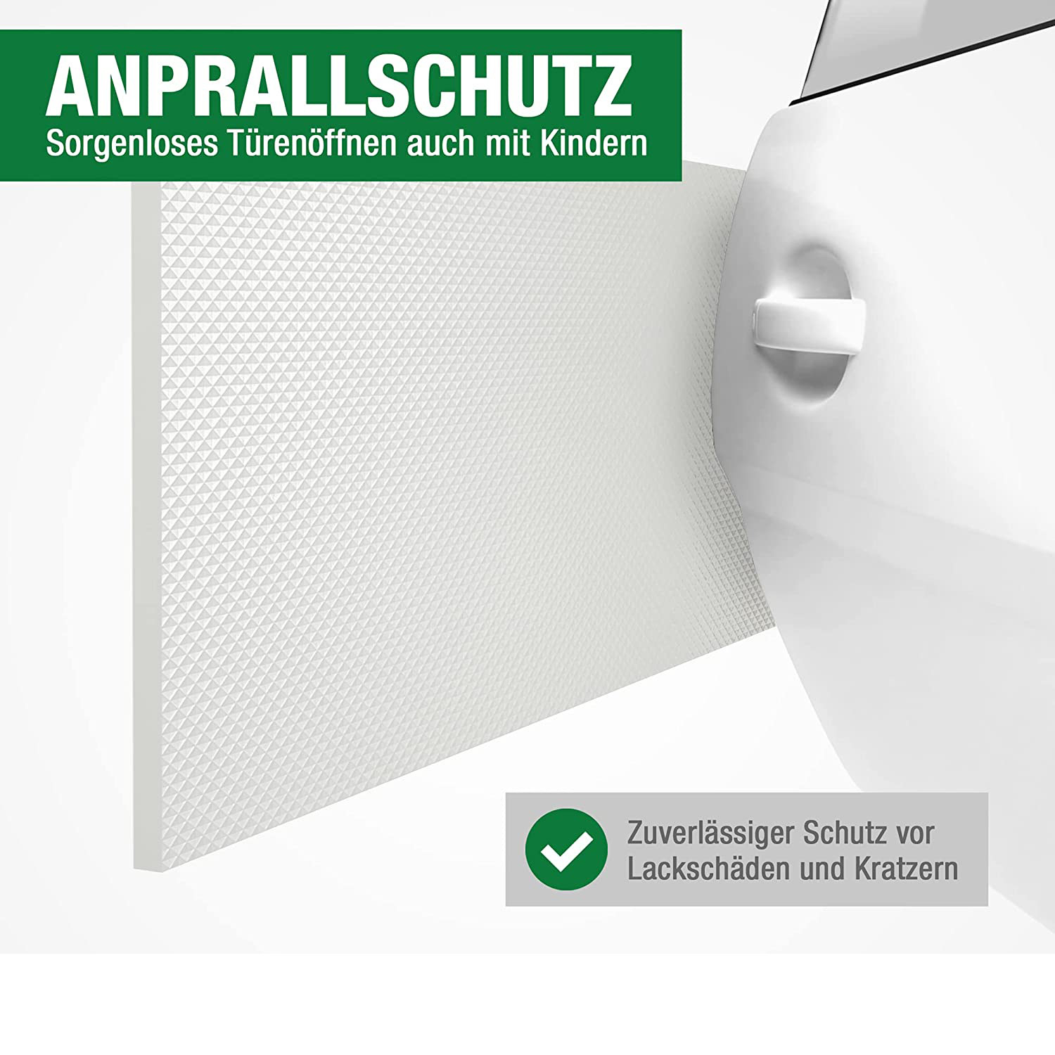 (2mx20cm) Garagenwand Stoss Schutz Selbstklebender Auto Türe Kollisionsschutz - Weiss