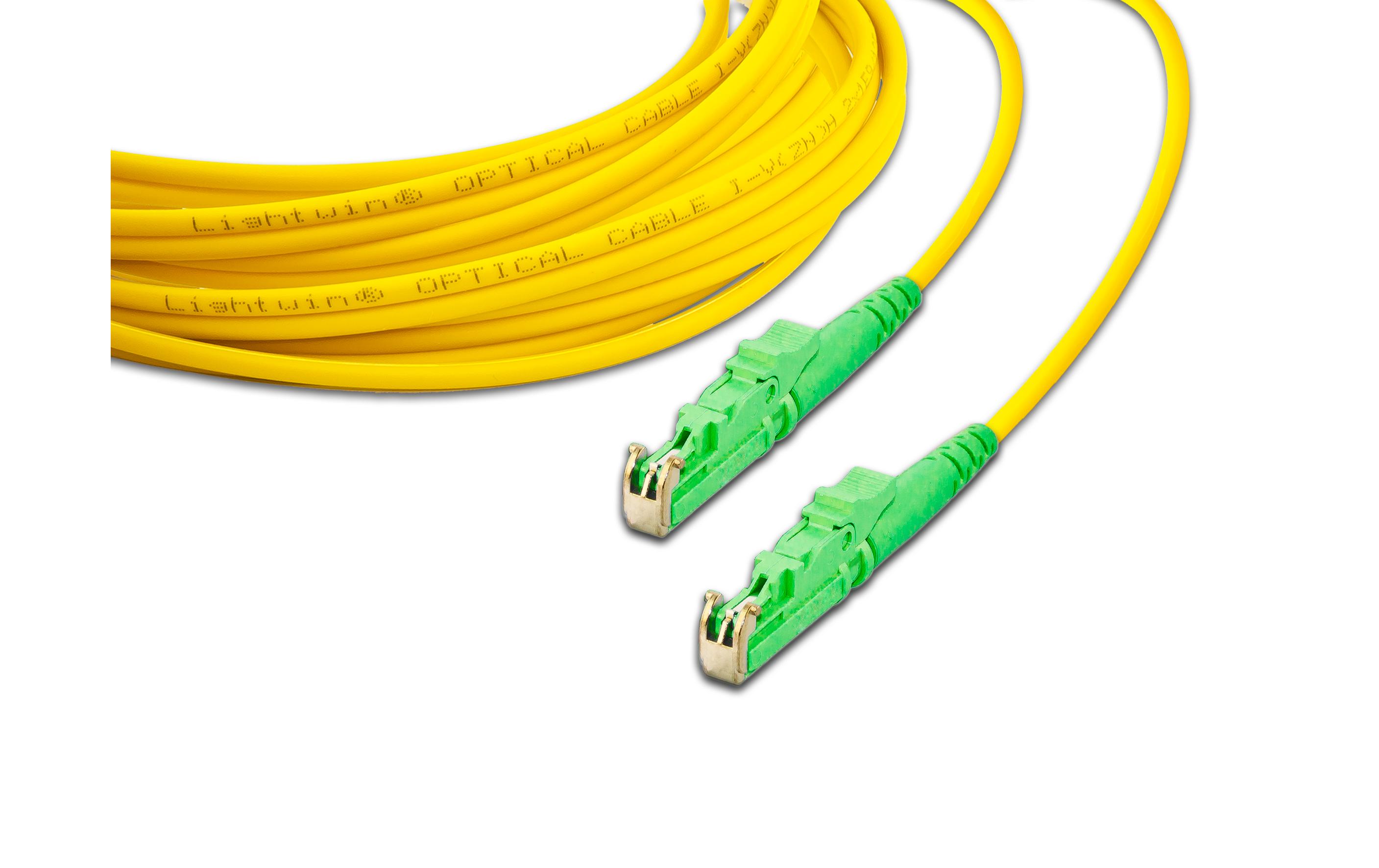 LWL-Patchkabel SM, LSH/APC-LSH/APC, OS2, Simplex, 2 mSinglemode LSH/APC (E2000/APC kompatibel)-LSH/APC (E2000/APC kompatibel) Simplex OS2 2 m