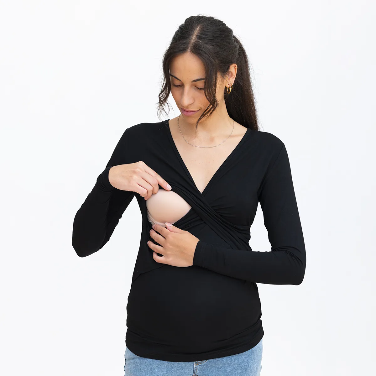Bella Maternité T-shirt Manches Longues d'Allaitement