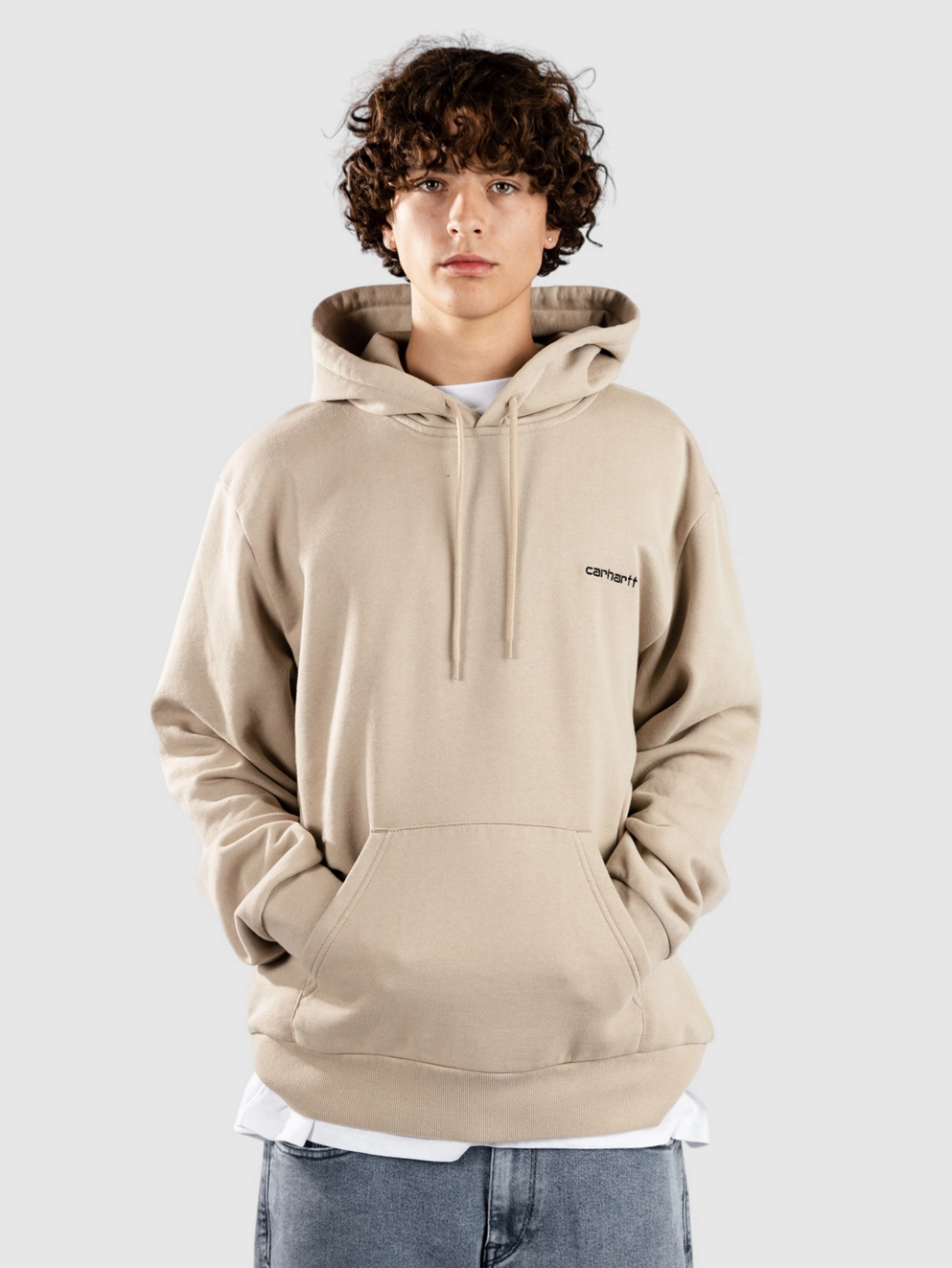 Carhartt WIP Script Embroidery Hoodie wall/black