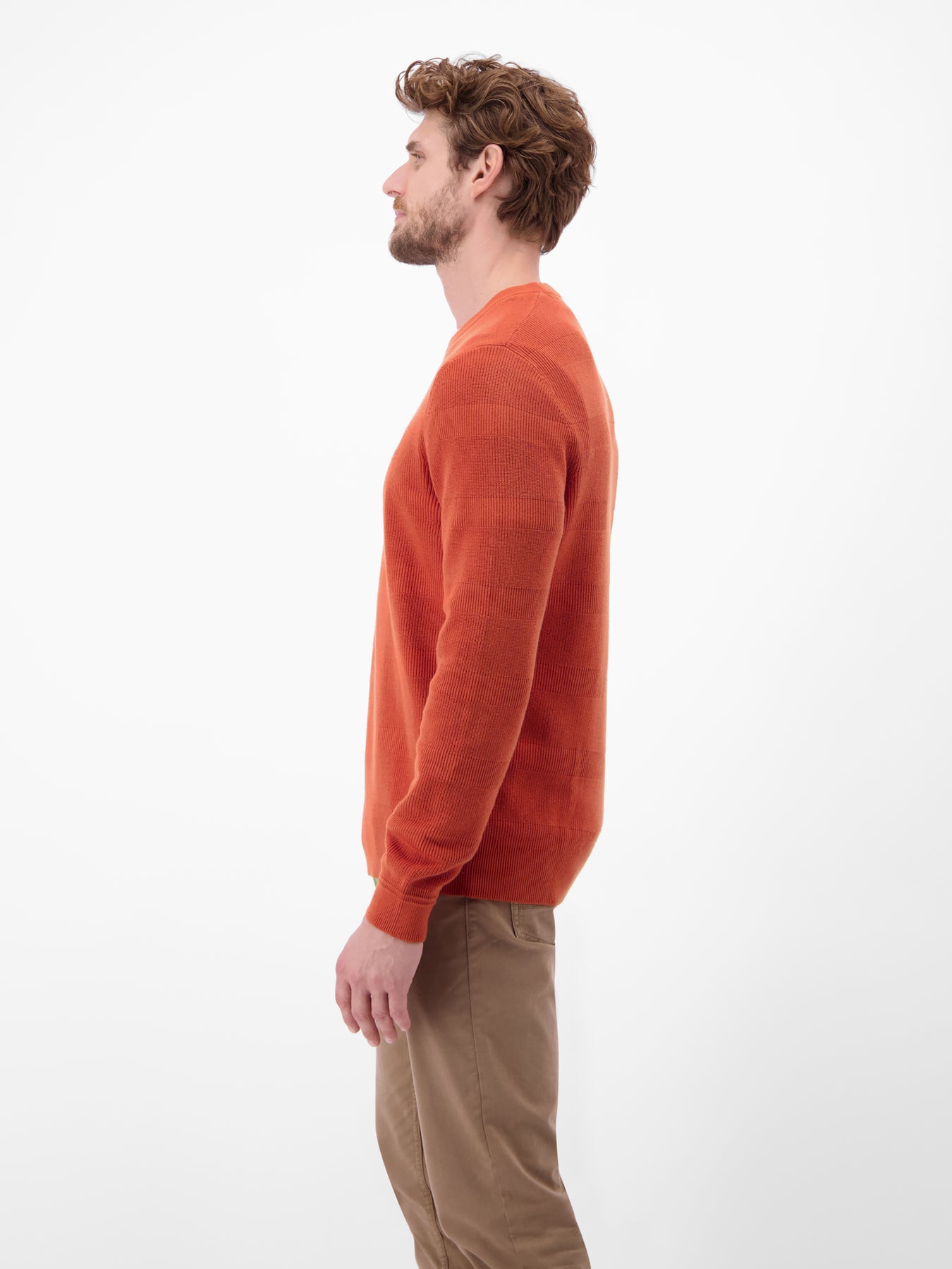 Strickpullover für Herren, tonal gestreift