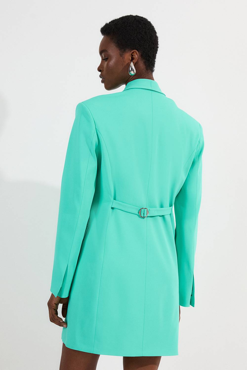 KarenMillen Robe mini blazer ajustée à double boutonnage avec détail cinché