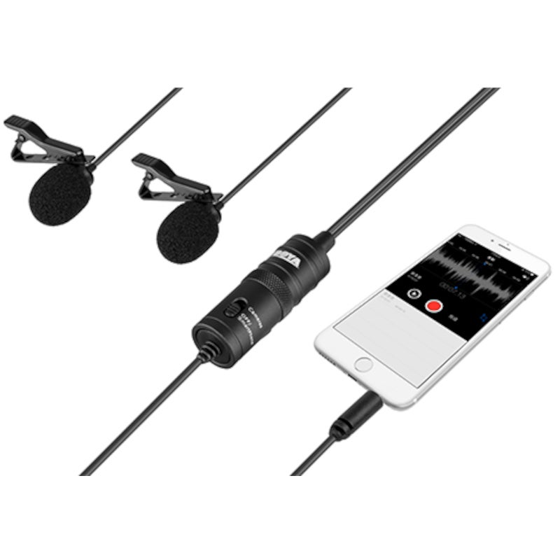 Boya BY-M1DM duo omnidirectionele lavalier microfoons
