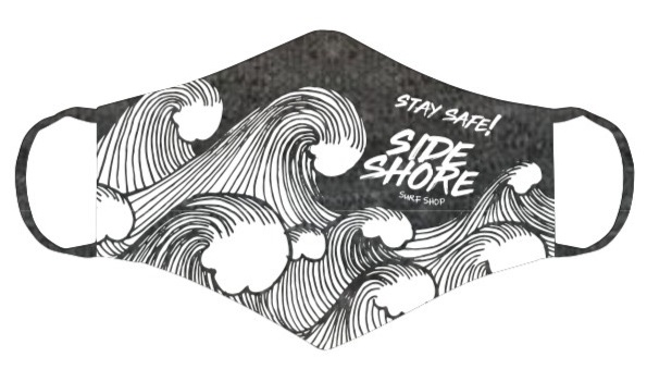 Side Shore Masque Barrière Tissu - Wave Black