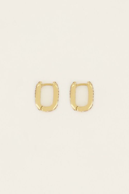 Oorringen met strass stenen