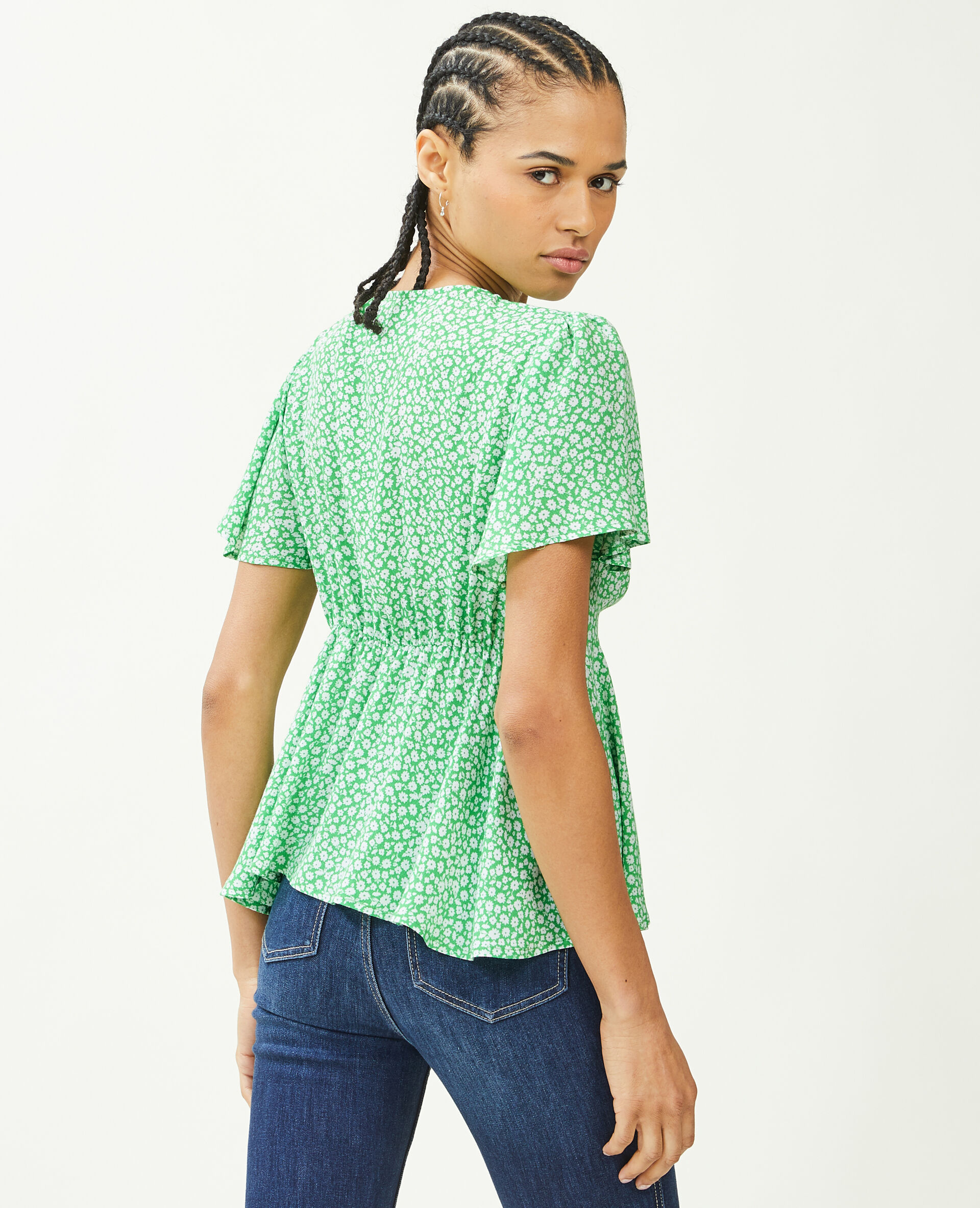 Top en tissu fluide - Noir