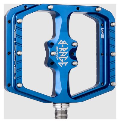 Paire de Pédales Plates Burgtec Penthouse Flat MK5 B-Rage Edition Pedals - Deep Blue / Bleu
