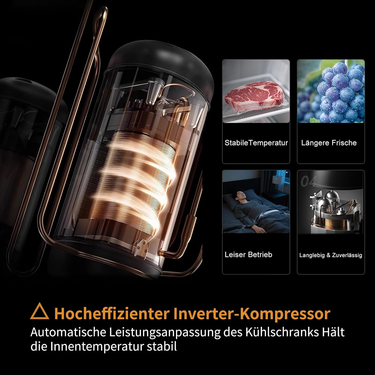Einbaukühlschrank mit gefrierfach 177 cm hoch ,[​No Frost Plus] , kühl gefrierkombination einbau 178 kühlschrank | 248L (186L/62L) | Energieeffizient |5 hat,5 Schubladen|Leise|Türscharnieren Wechselbar