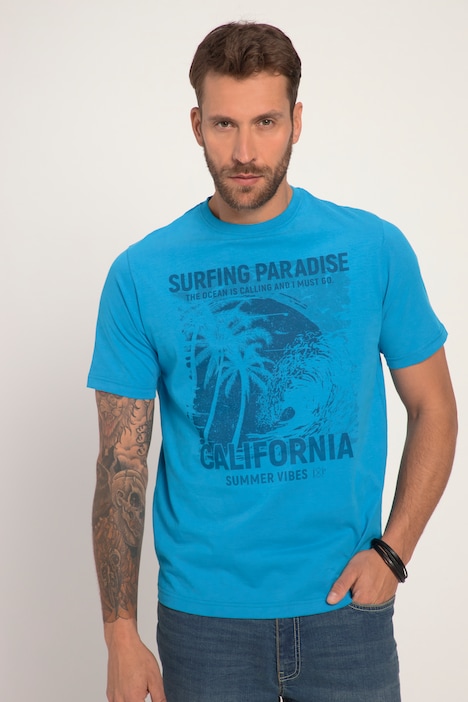 T-Shirts, 2er-Pack, Halbarm, Palmen Print, Rundhals