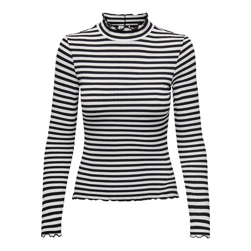 JDY Fransiska Langærmet Bluse, Cloud Dancer/Black, XS