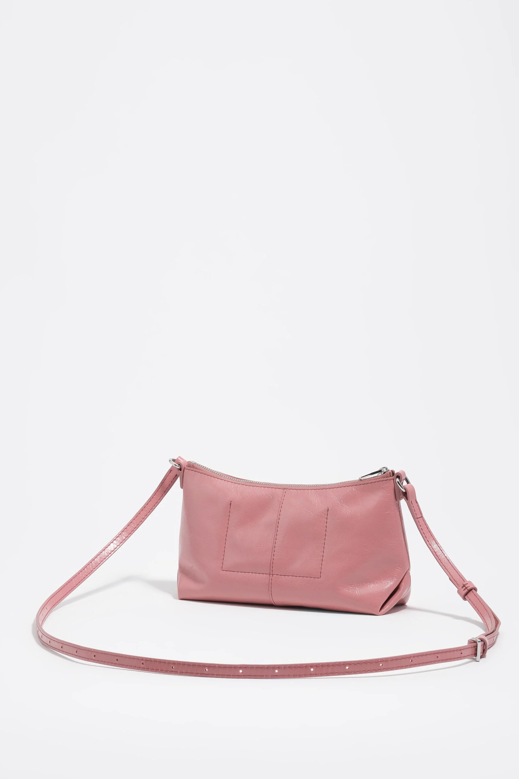 Bolsa mini de couro rosa