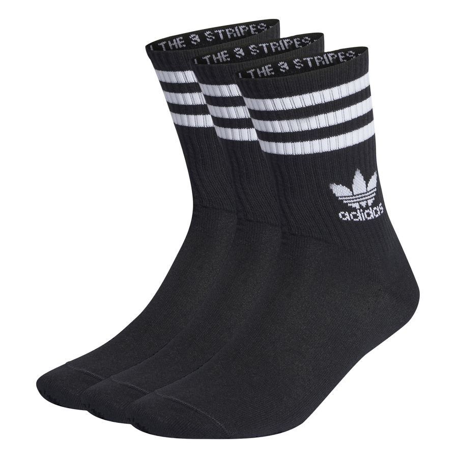 adidas Originals Chaussettes Crew Pack de 3 - Noir/Blanc