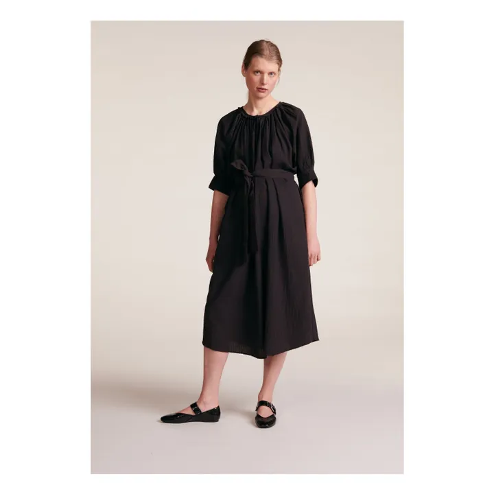 BELLEPIECE Robe Derek Rayures Dobby | Gris foncé