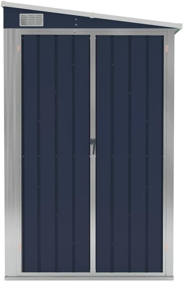 Kangmusi Anbauschuppen Anthrazit 118x100x178 cm Verzinkter Stahl,316219kangmusi