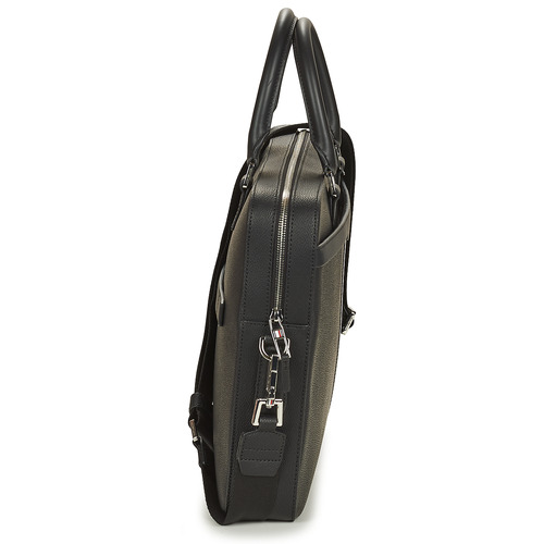 Tommy Hilfiger - TH COATED CANVAS COMPUTER BAG - Noir