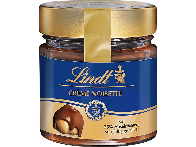 Lindt Brotaufstrich Milch 25% Haselnuss 220 g Schokoladiger Brotaufstrich mit Haselnüssen