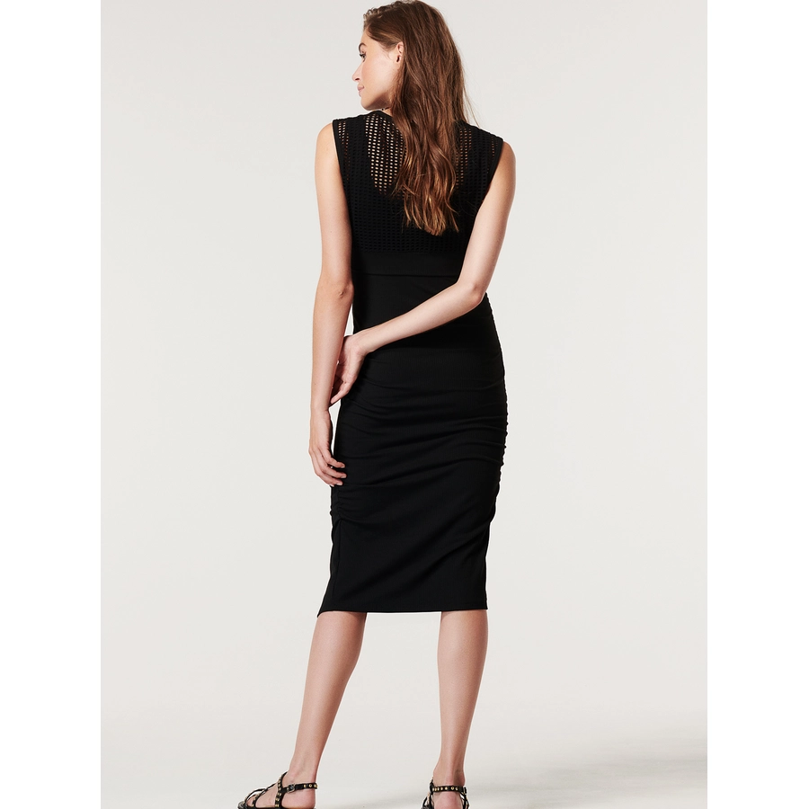 SUPERMOM Kleid Crochet Black