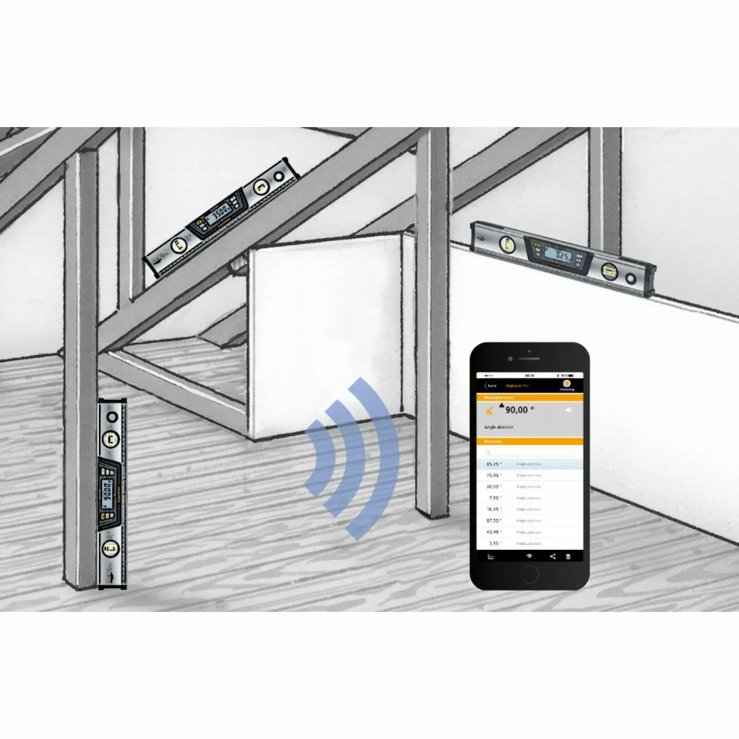 Laserliner DigiLevel Pro 40 Digitale elektronische waterpas - 400mm - Bluetooth