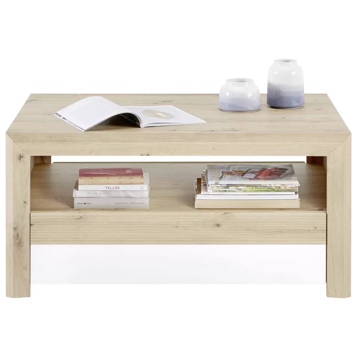 Salontisch Kashmir weiss,Eiche