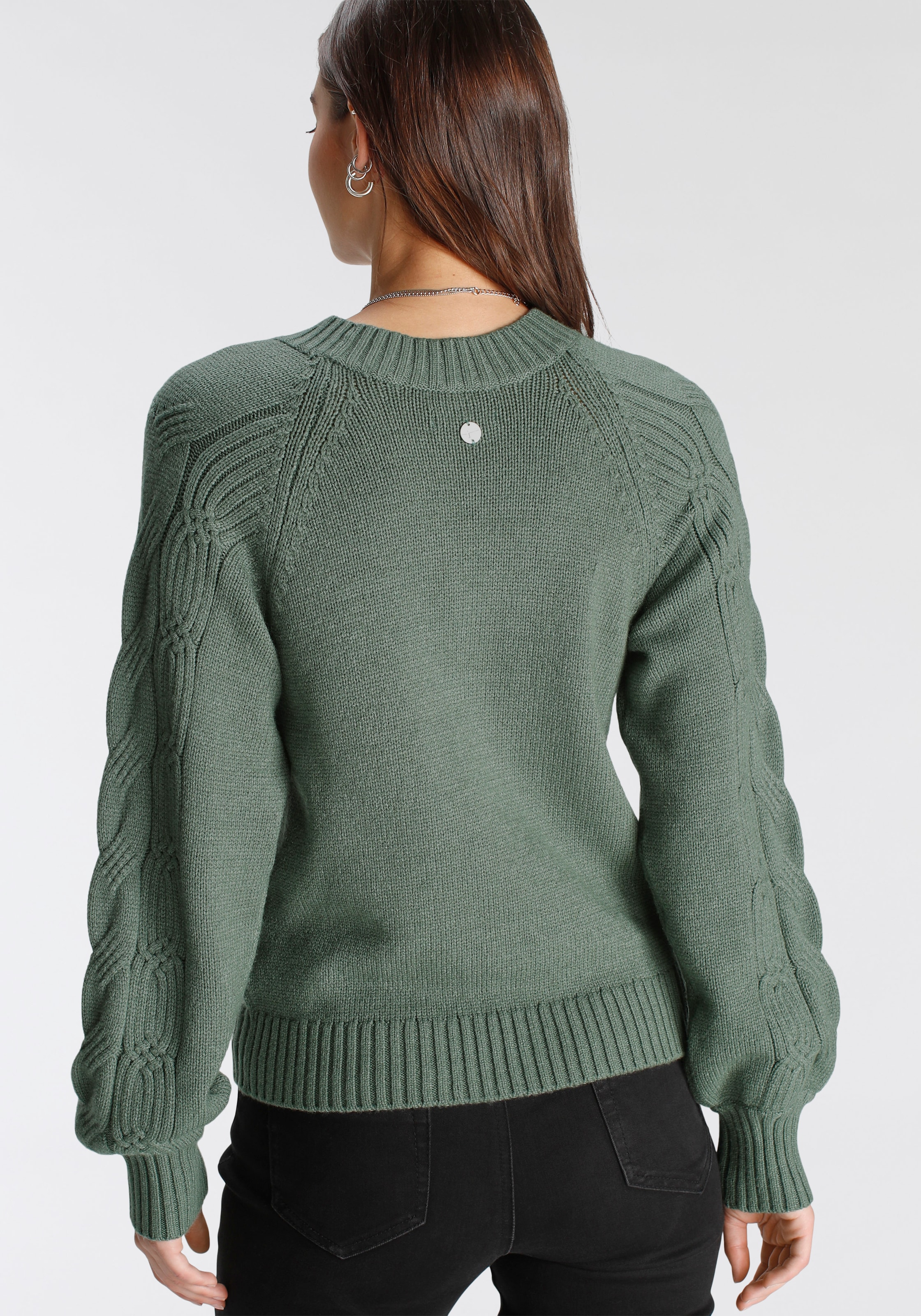 Tamaris Strickpullover , mit Rundhals-Ausschnitt und Zopfmuster