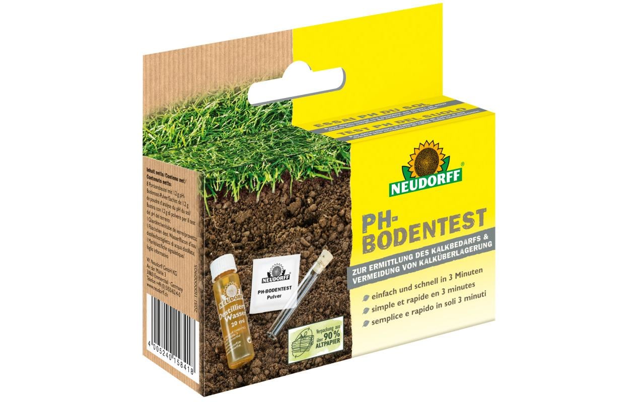 Nährstoffanalyse-Set Ph-BodentestZur einfachen und genauen Bestimmung des Kalkbedarfs von kultivierten Böden