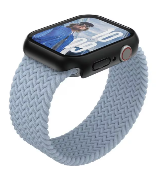 Apple Watch (46 mm) Full Body Protection Slim Bumper Case   Displayschutz Glas (3717) - Schwarz