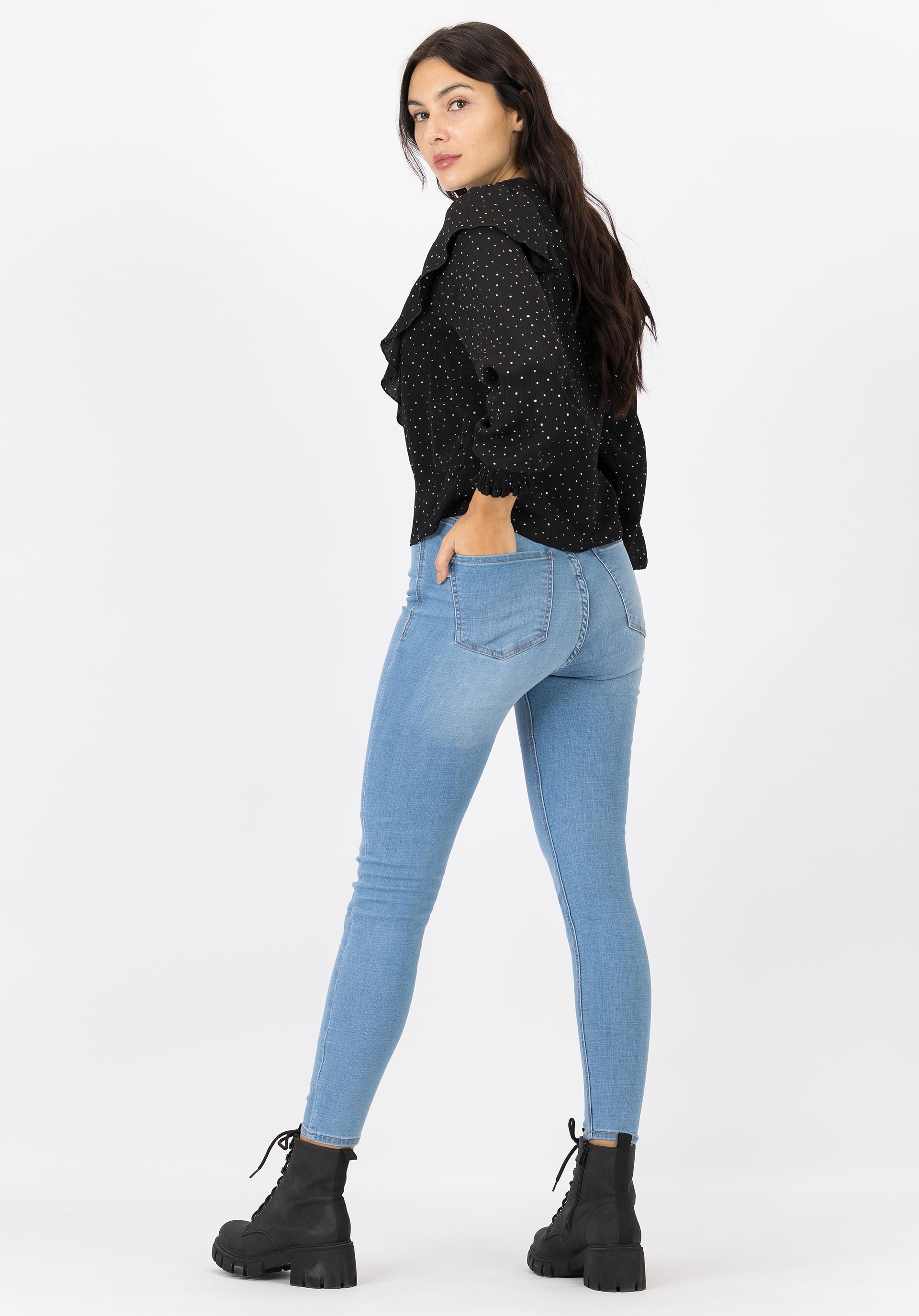Jeans Jessie Skinny Cintura Alta