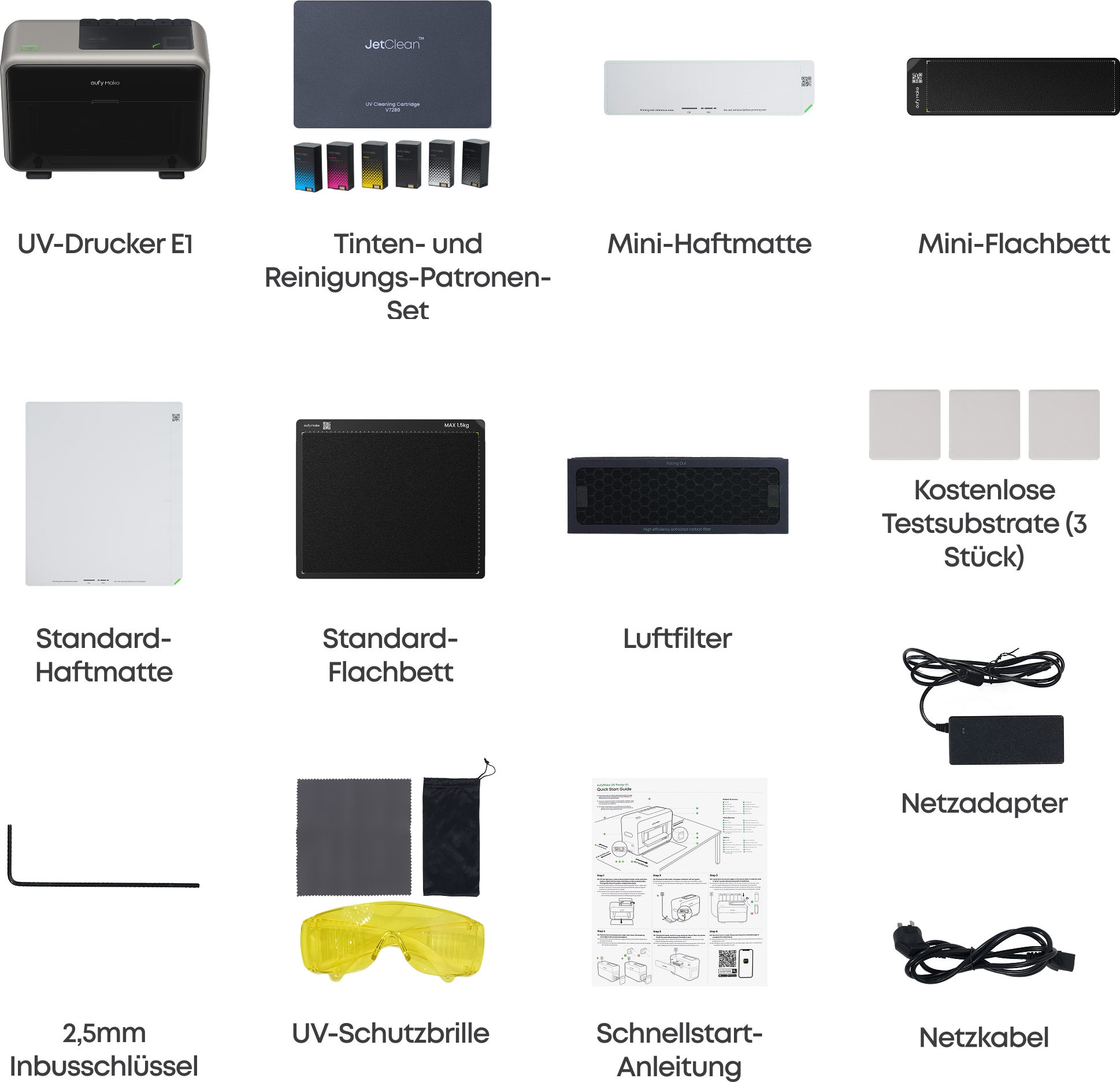 eufyMake  E1 UV-Drucker    UV-Drucker mit kompaktem All-in-One modularem Design