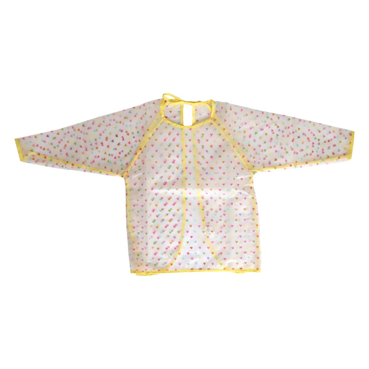 Bavoir tablier manches longues cœurs multicolores 3-5 ans Petit toi