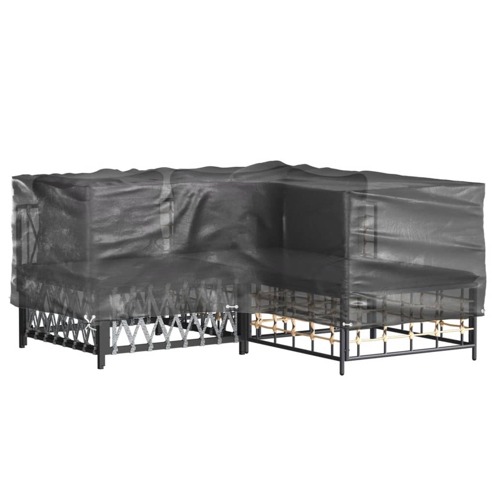 Housses de salon de jardin en forme de l 2 pcs 16 œillets