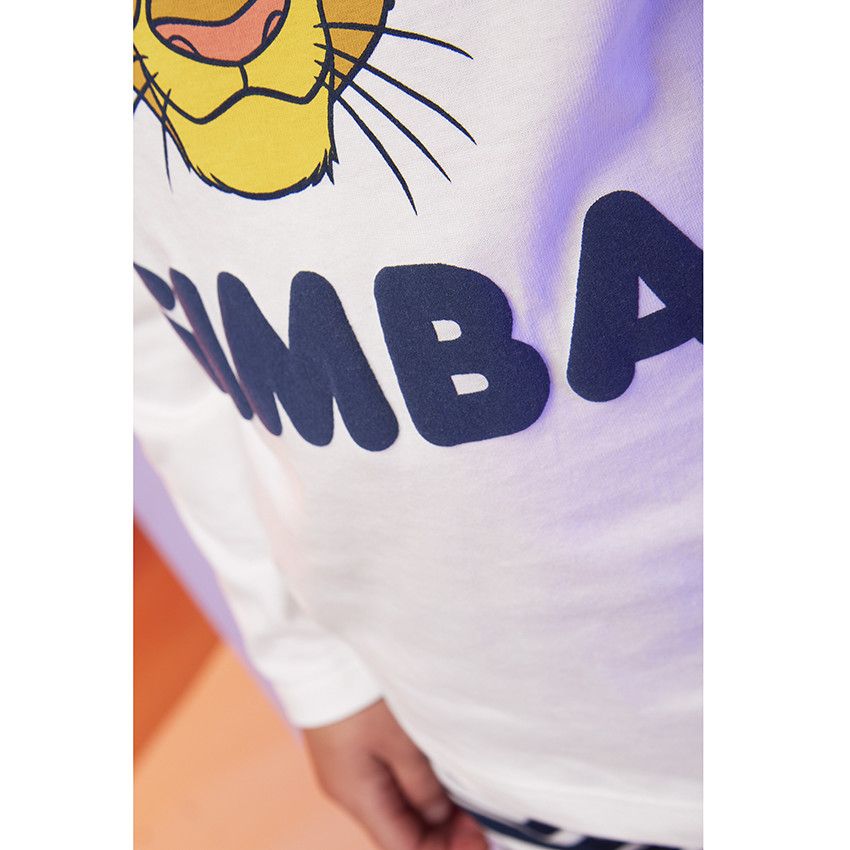 Pyjamas 2 pièces en jersey Simba Disney pour garçon - Ecru