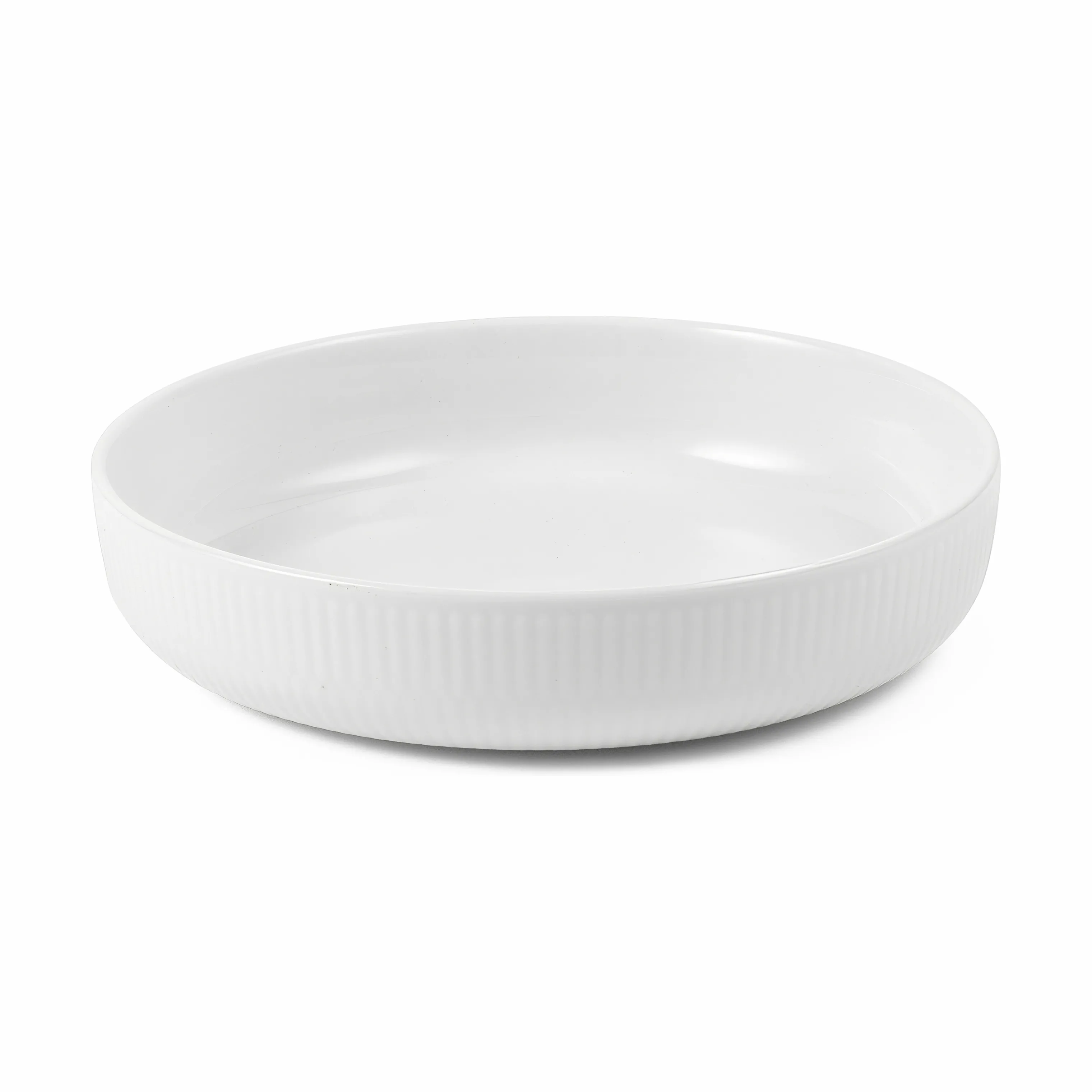 Royal Copenhagen Hvid Riflet Ovnfast Fad