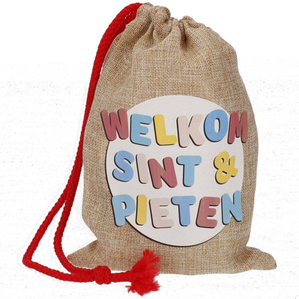 Sinterklaas Uitdeeltasje Jute 25cm