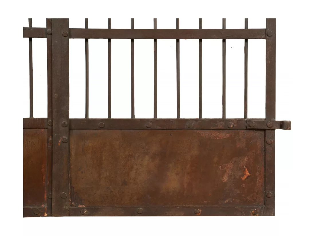 BISCOTTINI Portail - Fer Forgé Finition Antique - Clôture en Fer - Portail en Métal - Porte Décorative - Portail d'Entrée - 115x6x115cm - Une Pièce