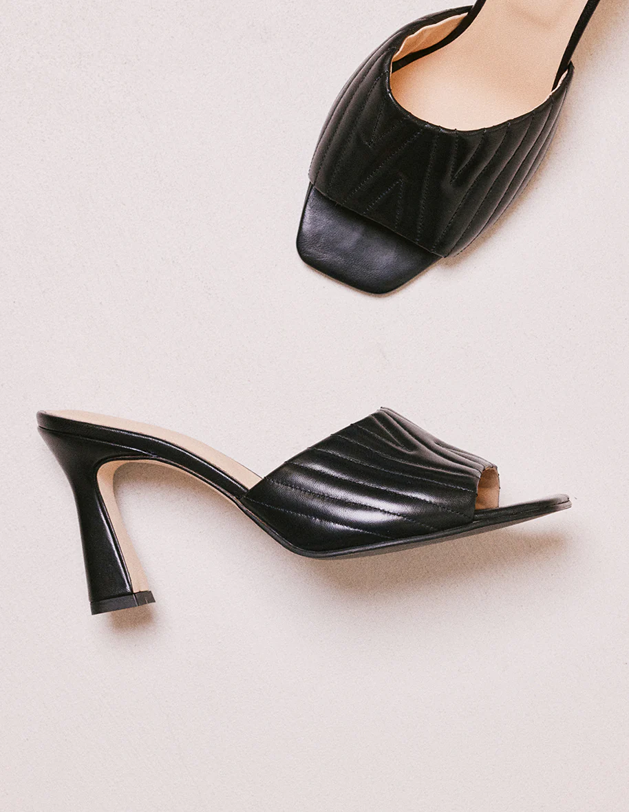 Mules Martha - Cuir noir