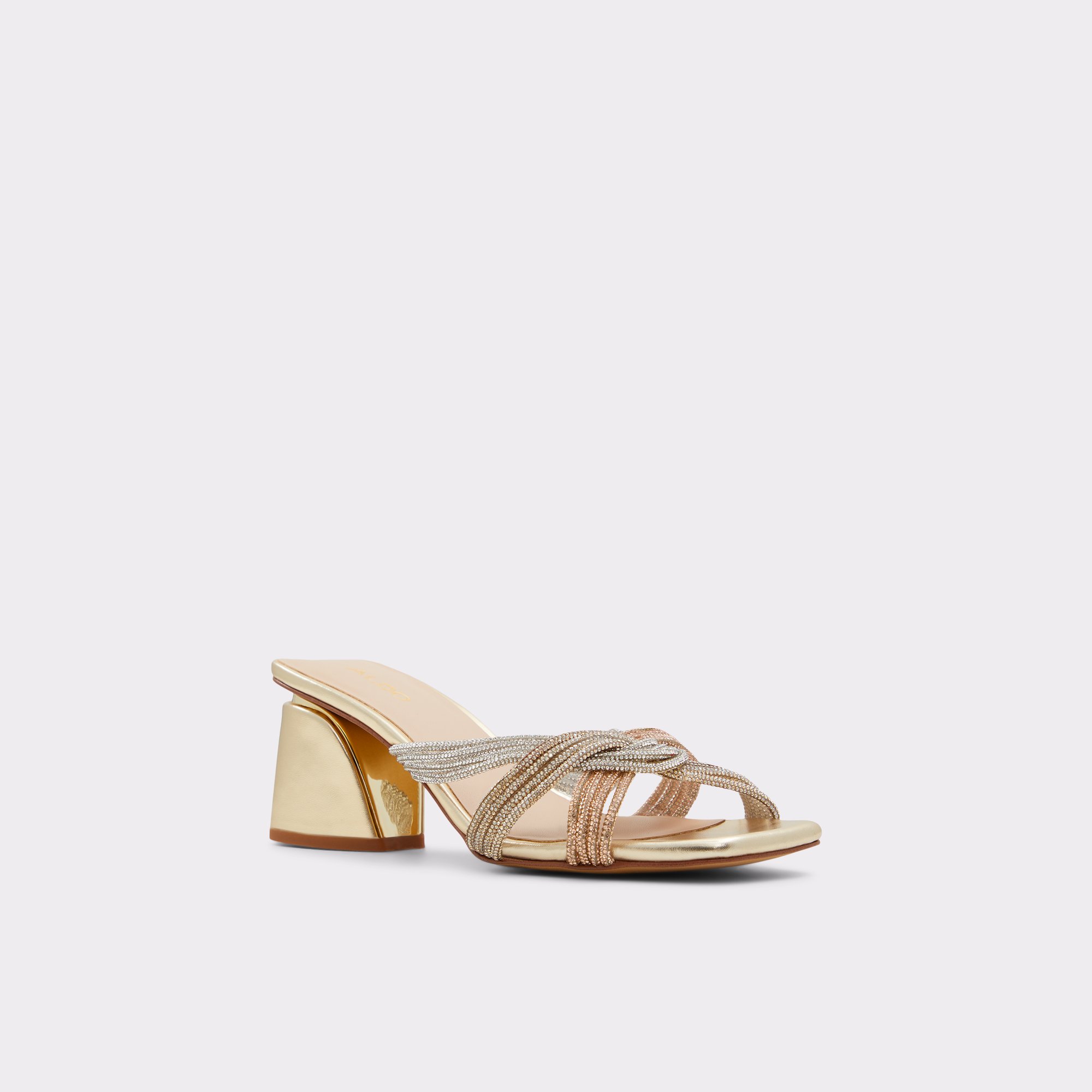 Zohra Gold-Clear Multi Women Kitten heels